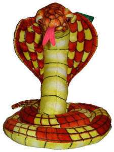 49 King Cobra Snake Plush Stuffed Animal Toy  