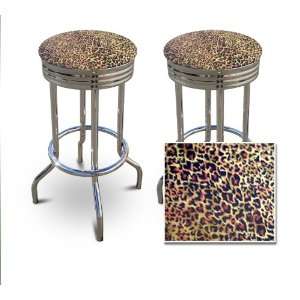   Cheetah Animal Print Specialty / Custom Barstools Set