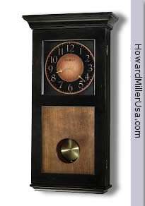 625383 Corbin  Howard Miller quartz chiming wall clock Finished in 