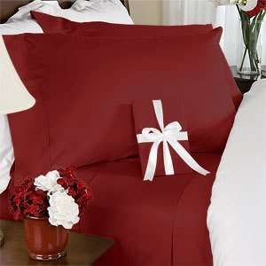  Burgundy Plain   Solid Full Size FOUR [4] piece Bed Sheet 