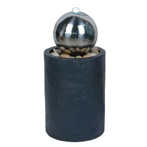  Black Stainless Steel Gazing Ball Water Fountain Indoor 