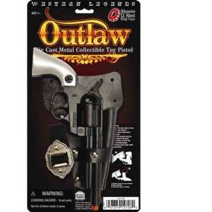 PROP replica Pistol Cowboy Outlaw Toy CAP GUN new diecast black Colt 