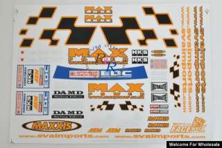 10 RC Model Car Max Power GRAPHIC Sticker Label Decal  