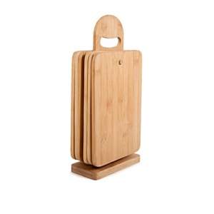  Core Bamboo 6 Bamboo Cutting Boards W Drying Stand 