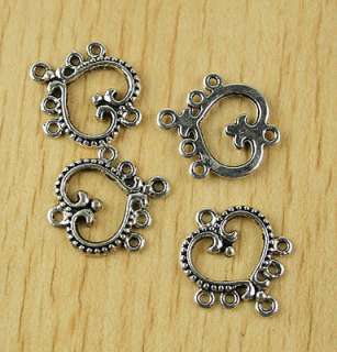 50pcs Tibetan silver heart frame charms H2519  