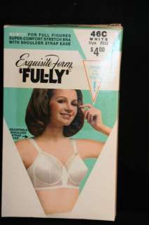   46 C VINTAGE 60s EXQUISITE FORM WHITE FULL FIGURE POINTED BULLET BRA