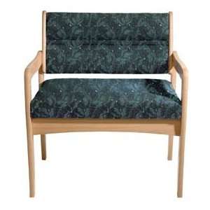  Bariatric Standard Leg Chair   Light Oak/Green Leaf 