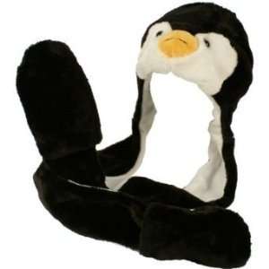  Penguin Plush Animal Hat with scarf & mittens 3 in 1 combo 