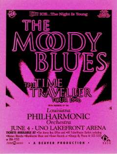 MOODY BLUES 1996 TIME TRAVELLER TOUR CONCERT FLYER  