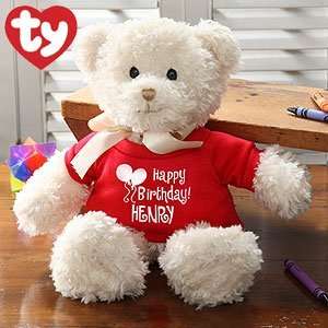   Birthday Stuffed Teddy Bear   Ty Happy Birthday Bear: Toys & Games