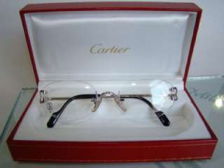   Authentic Vintage SILVER CARTIER RIMLESS Eyeglasses Frames  