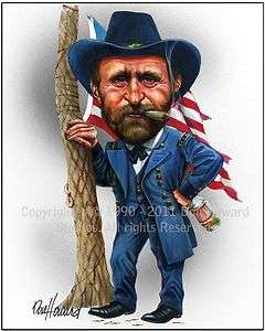 Ulysses S. Grant Cartoon caricature picture poster print drawing   Don 