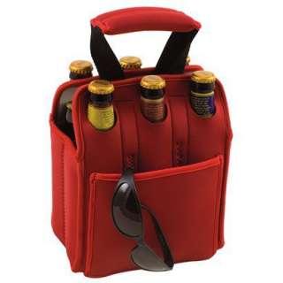 Insulated 6 Pack Beverage Tote   Red.Opens in a new window