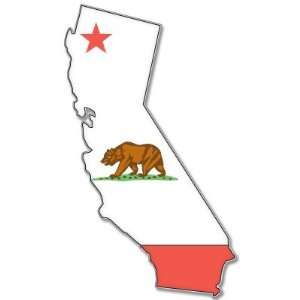    CALIFORNIA State Map Flag bumper sticker decal 6 x 3 Automotive