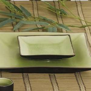   Green Japanese Style 5 Square China Plate 36 / CS