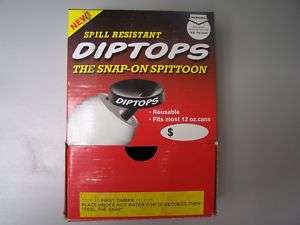 DIPTOPS SPITTOON SNAP ON CHEWING TOBACCO TIN CAN  