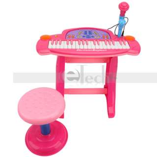New Kids 36 Keys Piano Toy Playset Keyboard Electronic Pink Color 