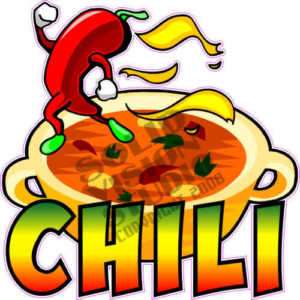 14 Chili Soup Stew Concession Trailer Food Sign Decal  