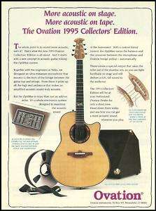 THE 1995 OVATION COLLECTORS SERIES EDITION GUITAR AD 8X11 