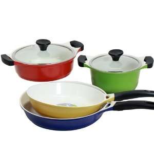 Lock&Lock Cookplus PFOA FREE NON Stick Ceramic Cookware set 6 Pieces 