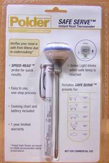 New Polder Safe Serve Instant Read Cooking Thermometer  