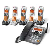   5T Corded/Cordless Phone Combo DECT 6.0 Phone System 5 Handsets  