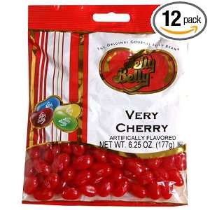 Jelly Belly Very Cherry Jelly Beans, 6.25 Ounce Bags (Pack of 12 