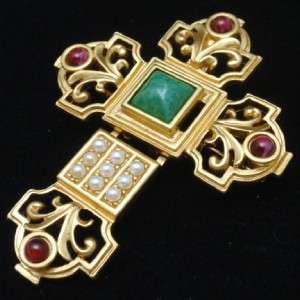 Cross Brooch Pin Articulated Liz Taylor for Avon Smaller Size  