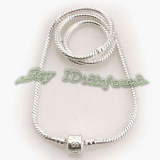 2x Snake Chain Necklaces Fit European Beads 46cm 150720  