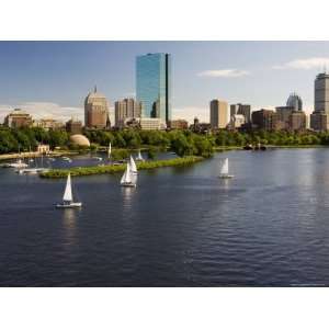 City Skyline from the Charles River, Boston, Massachusetts, USA 