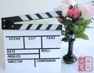white Clapper board Directors TV Film Slate Movie Cut  
