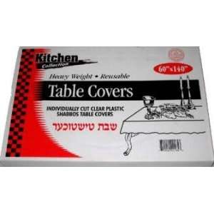  CLEAR PLASTIC TABLE COVERS 60 X 140 10CS 