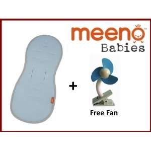   Mee Universal Stroller Seat Liner Cover with FREE CLIP ON FAN (BLUE