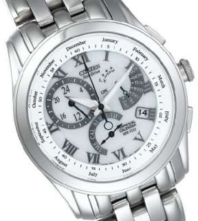 NEW CITIZEN ECO DRIVE PERPETUAL CALENDAR ALARM 100M MENS WATCH BL8000A 