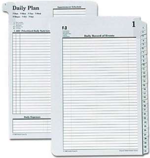 Franklin Covey Monarch Tabbed Original Daily Plans 1 31 (Single 
