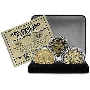  Patriots Highland Mint Super Bowl Bronze Coin Sets 