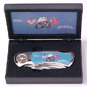   USA Dixie Chopper Motorcycle Collector Pocket Knife
