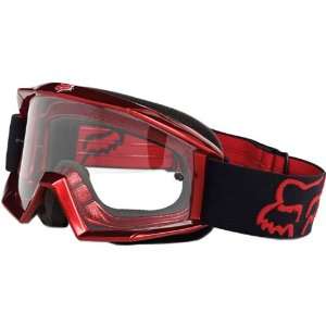   Road/Dirt Bike Motorcycle Goggles Eyewear   Color Metallic Red/Clear