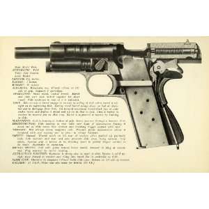 1948 Print 1911 Colt .45 Caliber Government Model O45 Automatic Pistol 