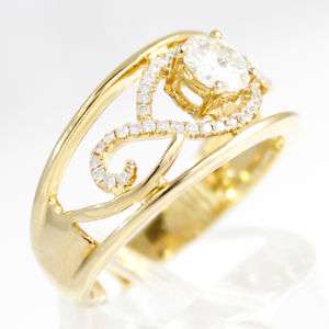   Fashion Swirl Band Ring with Diamonds 0.63 carat total weight  