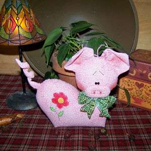 Primitive Folk Art Country Pig Doll Ornie Pattern 34  