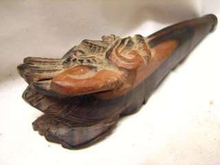  carved pipe. Made of rosewood. Looks to be a figural of a dragon 