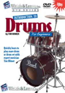 Intro to Drums Instruction DVD Snare Drum Stick Cymbals  
