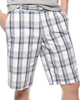Alfani Shorts, Flat Front Tulsa Plaid Shorts