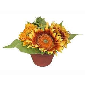   Sunflower 10in  Yellow silk Flowers Decor or Gift