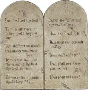 Large Ten Commandment Relief Decalog Bible Moses Statue  