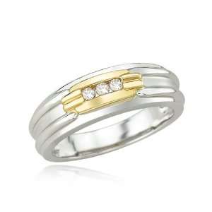 14K TWO TONE GOLD Womens Diamond Wedding Ring Diamond quality A (I1 