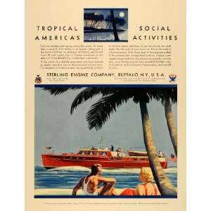   Boat Sea Cruiser Douglas Donald   Original Print Ad