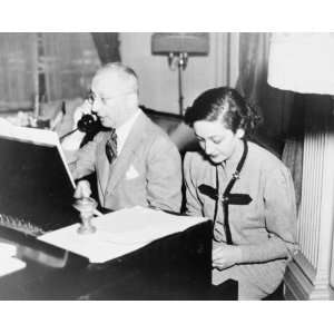  1940s photo [Jerome] Kern with Dorothy Fields, who wrote 