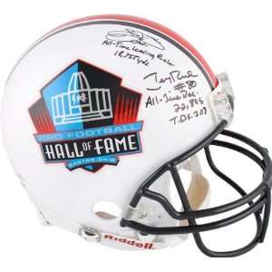 Emmitt Smith and Jerry Rice Autographed Helmet  Details: 5 